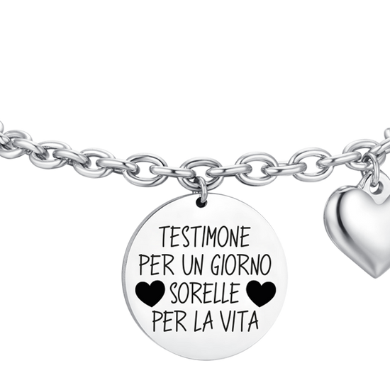 BRACCIALE DONNA IN ACCIAIO TESTIMONE