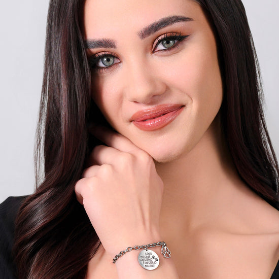 BRACCIALE DONNA IN ACCIAIO CANE