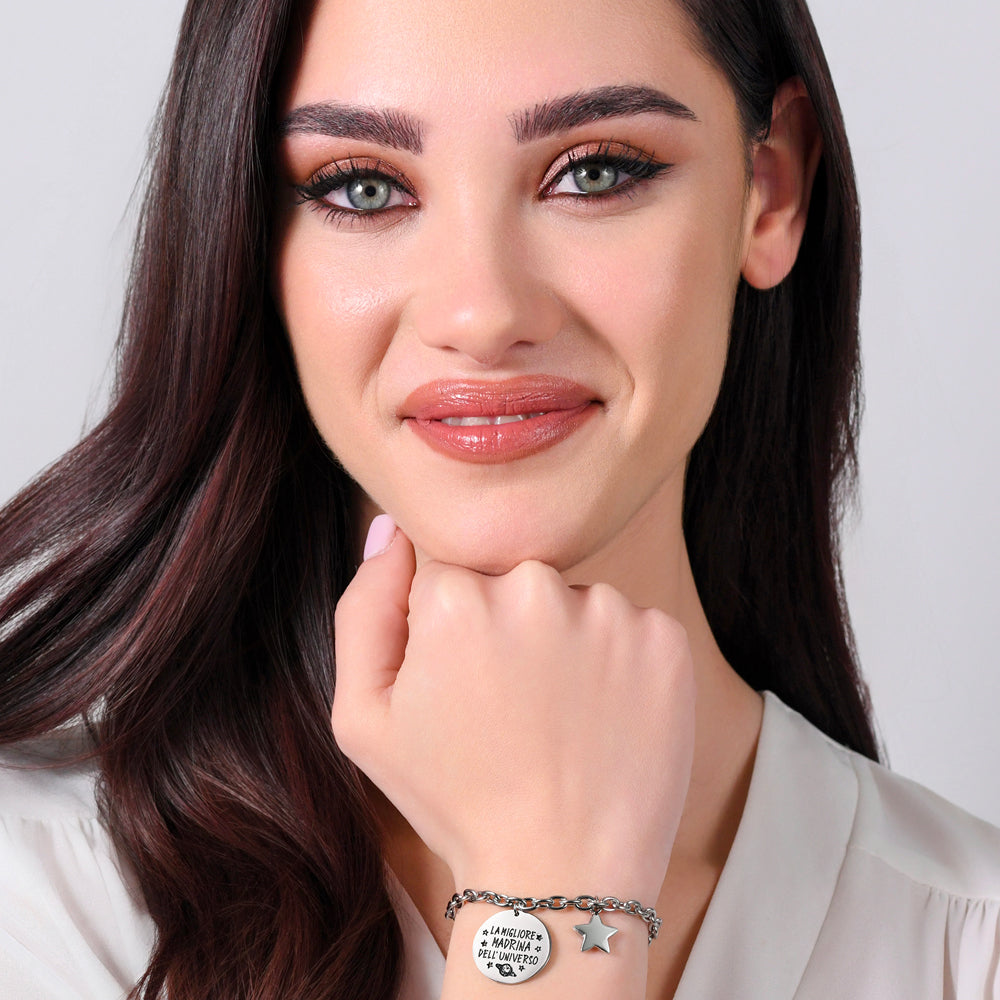 BRACCIALE DONNA IN ACCIAIO MADRINA