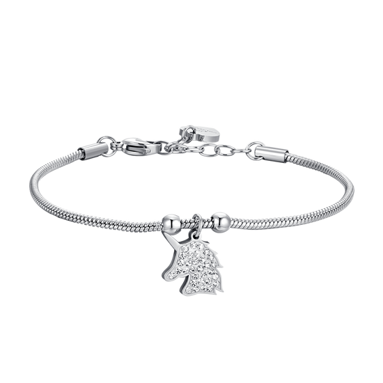 BRACCIALE DONNA IN ACCIAIO CON UNICORNO Luca Barra