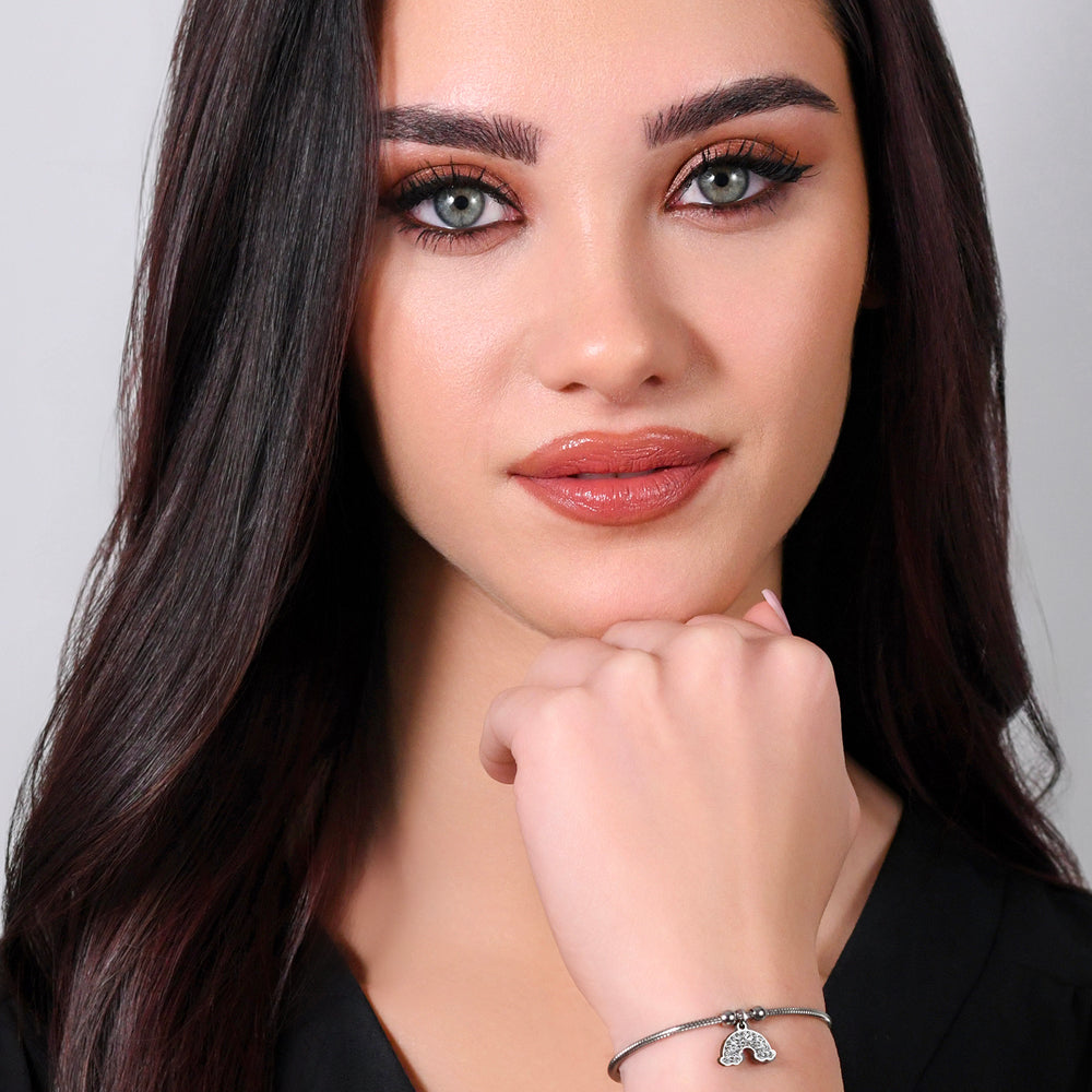 BRACCIALE DONNA IN ACCIAIO CON ARCOBALENO