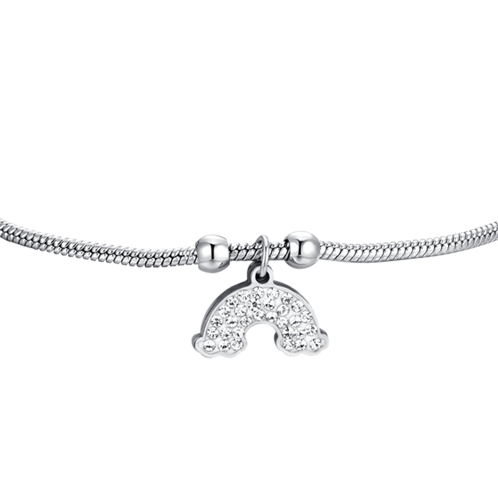 BRACCIALE DONNA IN ACCIAIO CON ARCOBALENO