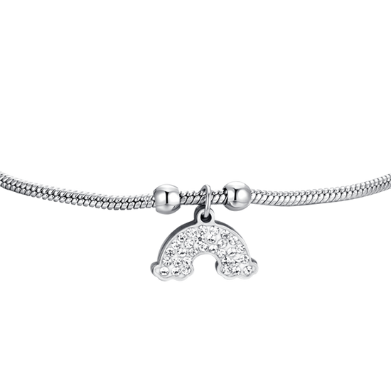 BRACCIALE DONNA IN ACCIAIO CON ARCOBALENO