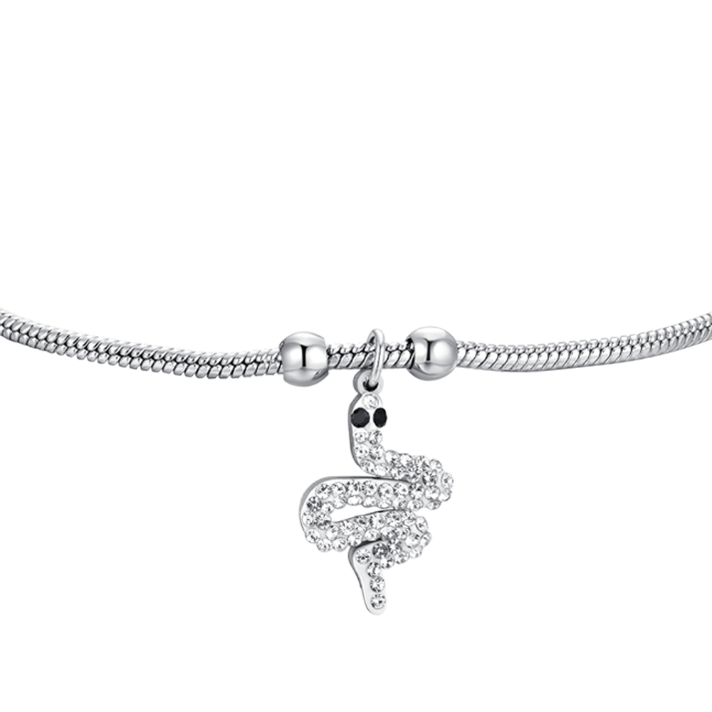 BRACCIALE DONNA IN ACCIAIO CON SERPENTE