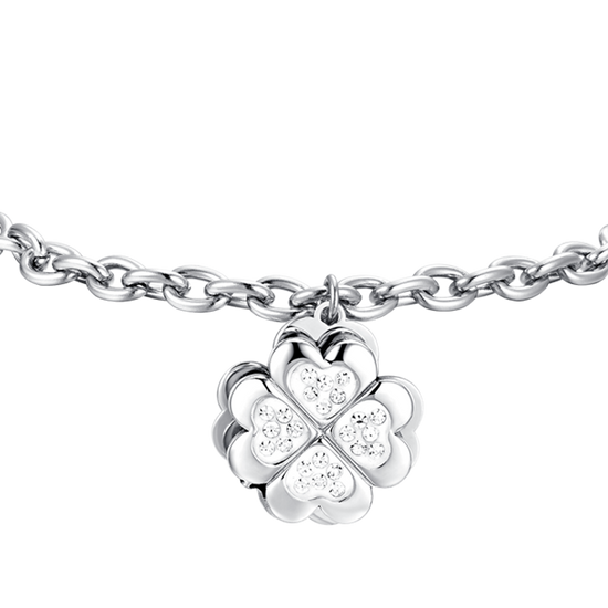 Bracciale Donna Luca Barra con Quadrifoglio e Cristalli Bianchi BK1940 | Favola in Tavola Bracciale Donna Luca Barra con Quadrifoglio e Cristalli Bianchi BK1940 | Favola in Tavola