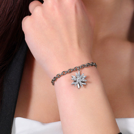 BRACCIALE DONNA IN ACCIAIO FIORE DELLA VITA GIREVOLE