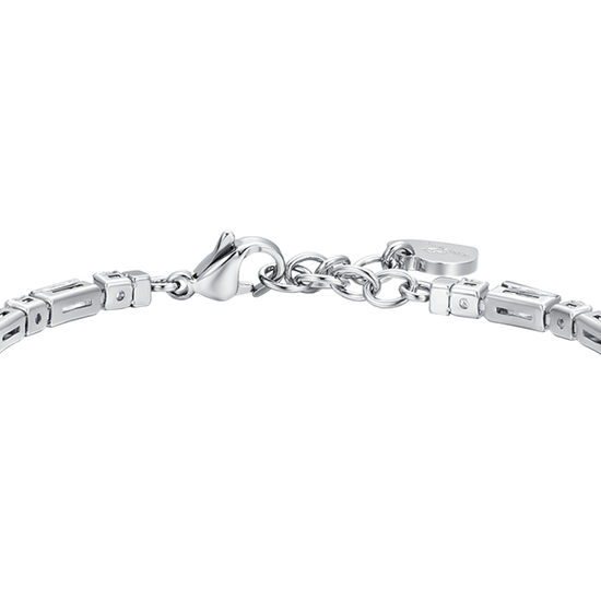 BRACCIALE TENNIS DONNA IN ACCIAIO ZIRCONI BIANCHI
