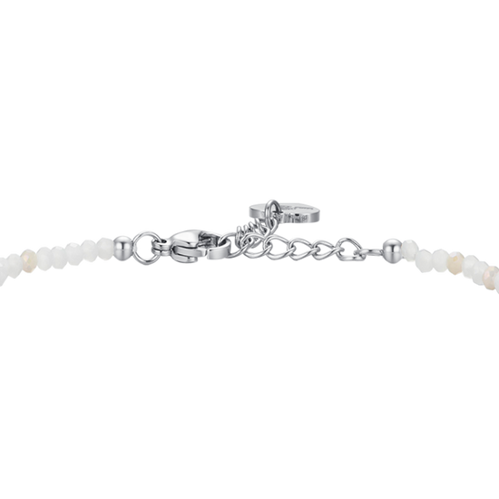 BRACCIALE DONNA IN ACCIAIO PIETRE E CRISTALLI BIANCHI