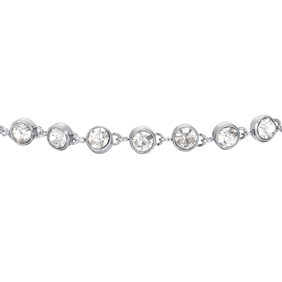 BRACCIALE DONNA IN ACCIAIO CRISTALLI BIANCHI
