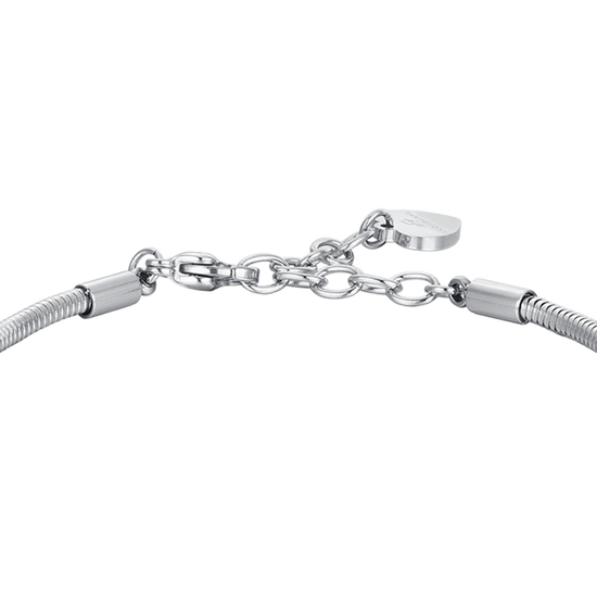 BRACCIALE DONNA IN ACCIAIO CROCE E CRISTALLI