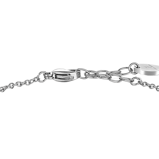 BRACCIALE DONNA IN ACCIAIO E PERLE SINTETICHE BIANCHE CON STELLA