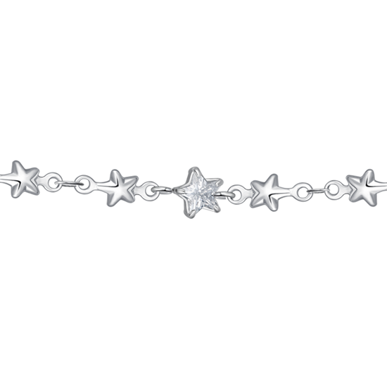 BRACCIALE DONNA CON STELLE E ZIRCONI BIANCHI
