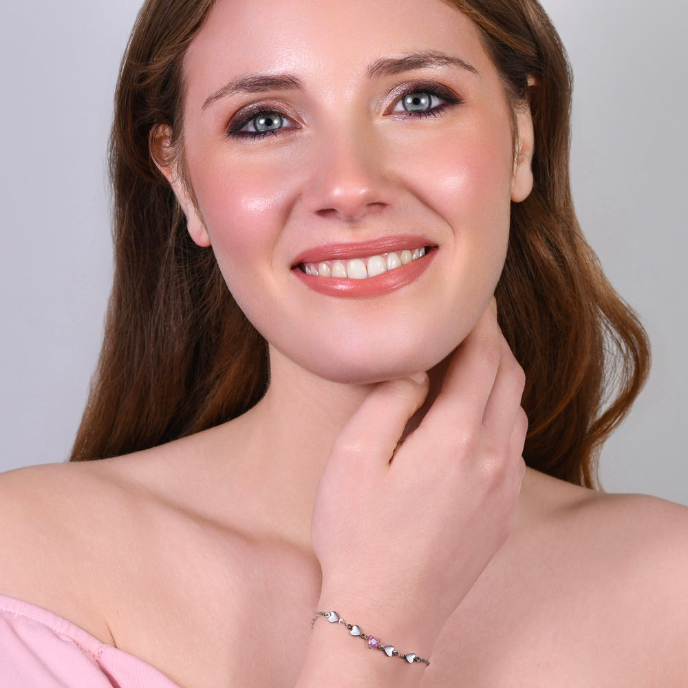 Braccialetto con ciondolo con ciondolo a forma di gufo Color argento braccialetto con perline di Braccialetto con ciondolo con ciondolo a forma di gufo Color argento braccialetto con perline di