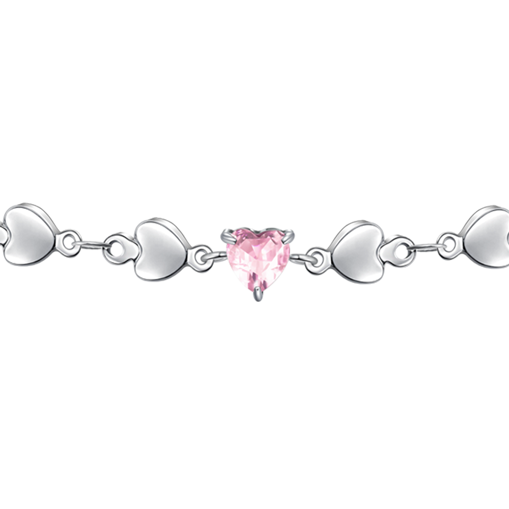 Bracciale da donna Brilliant 6 in acciaio inox con zirconi in argento Bracciale da donna Brilliant 6 in acciaio inox con zirconi in argento