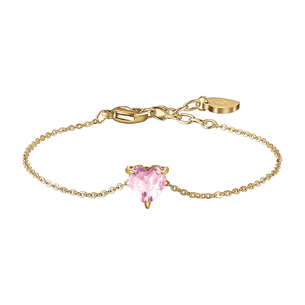 Bracciale Cuore D'argento Cuore Aperto In Oro Rosa - Gioielli - Bra
