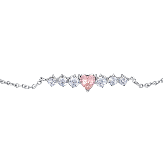 BRACCIALE DONNA IN ACCIAIO CON CRISTALLI BIANCHI E CUORE CRISTALLO ROS BRACCIALE DONNA IN ACCIAIO CON CRISTALLI BIANCHI E CUORE CRISTALLO ROS