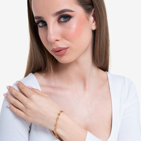 BRACCIALE DONNA IN ACCIAIO  IP GOLD