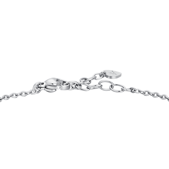 BRACCIALE DONNA IN ACCIAIO CON CRISTALLI BIANCHI