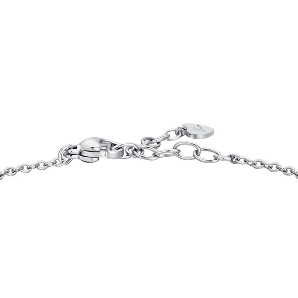 BRACCIALE DONNA IN ACCIAIO CON CRISTALLI BIANCHI