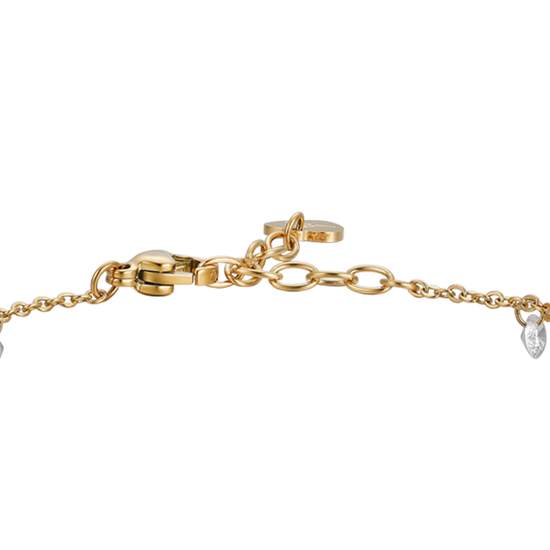 BRACCIALE DONNA IN ACCIAIO IP GOLD CON ZIRCONI BIANCHI