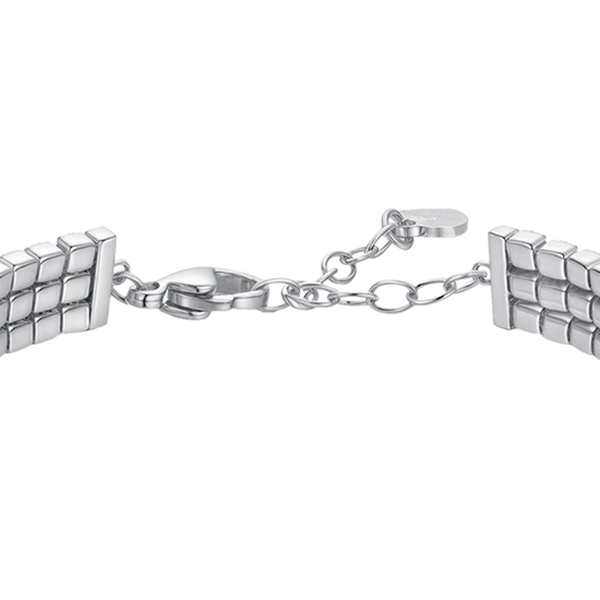 BRACCIALE TENNIS DONNA IN ACCIAIO CON ZIRCONI BIANCHI