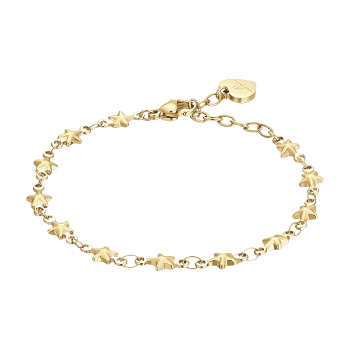 BRACCIALE DONNA IN ACCIAIO IP GOLD CON STELLE