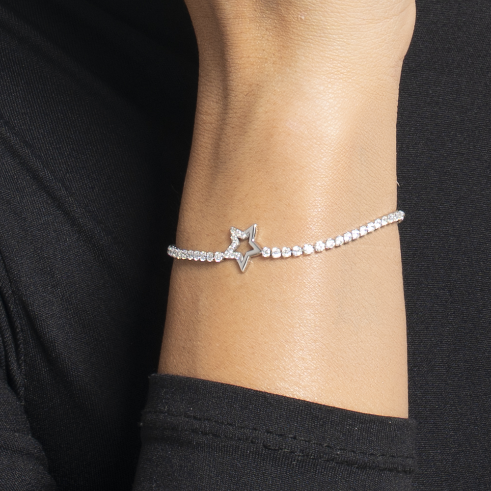 Bracciale donna in acciaio e cristalli Luca Barra tennis Bracciale donna in acciaio e cristalli Luca Barra tennis