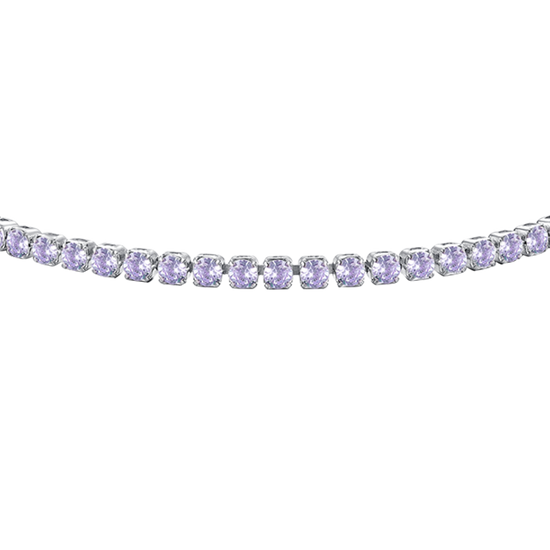 BRACCIALE TENNIS DONNA IN ACCIAIO CON ZIRCONI VIOLA