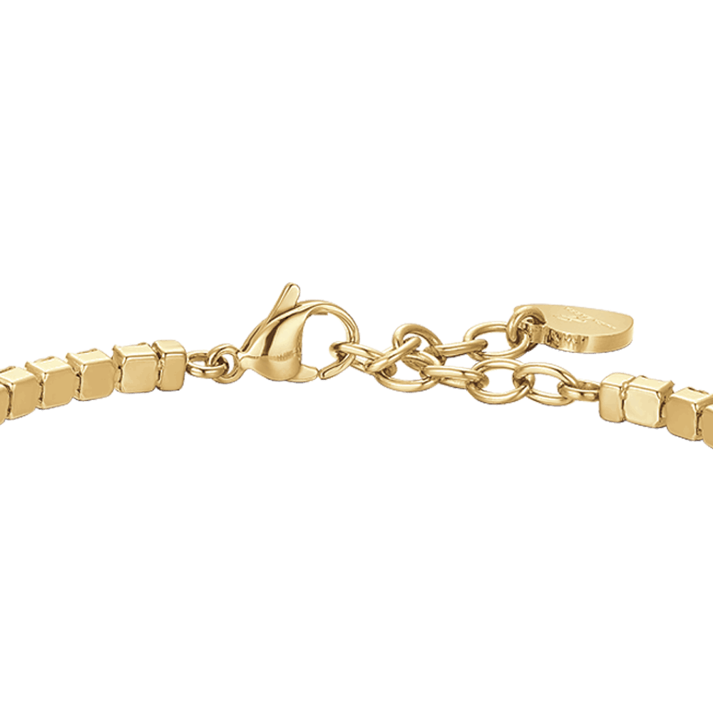 BRACCIALE DONNA TENNIS IN ACCIAIO IP GOLD CON CRISTALLI VIOLA