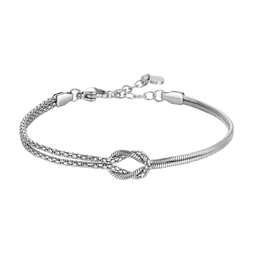 Bracciale A Catena Donna Lulu & Jane In Lega Dorata Con Cristalli Bianchi E Occhio Di Tigre - Collezione MELINA