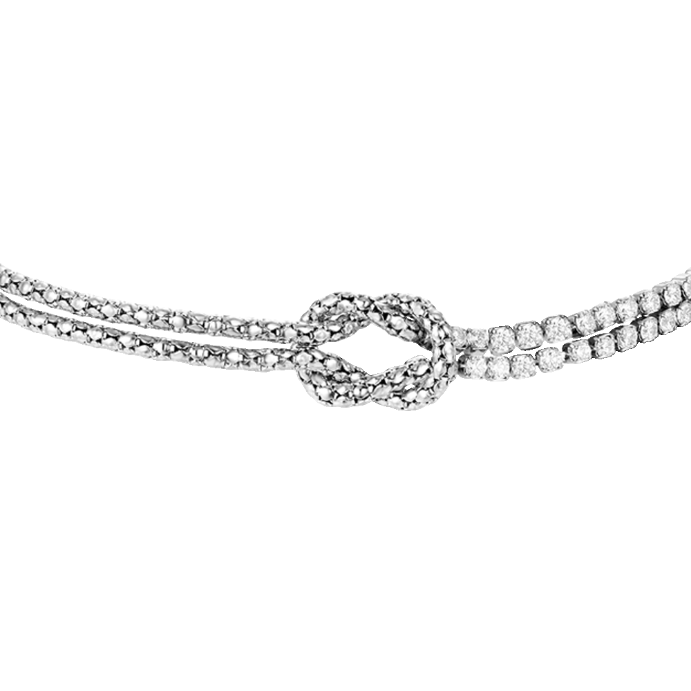 Bracciale Catenina con Cuore in Pavè di Zirconi Bracciale Catenina con Cuore in Pavè di Zirconi
