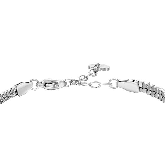 BRACCIALE DONNA IN ACCIAIO CON NODO E ZIRCONI BIANCHI