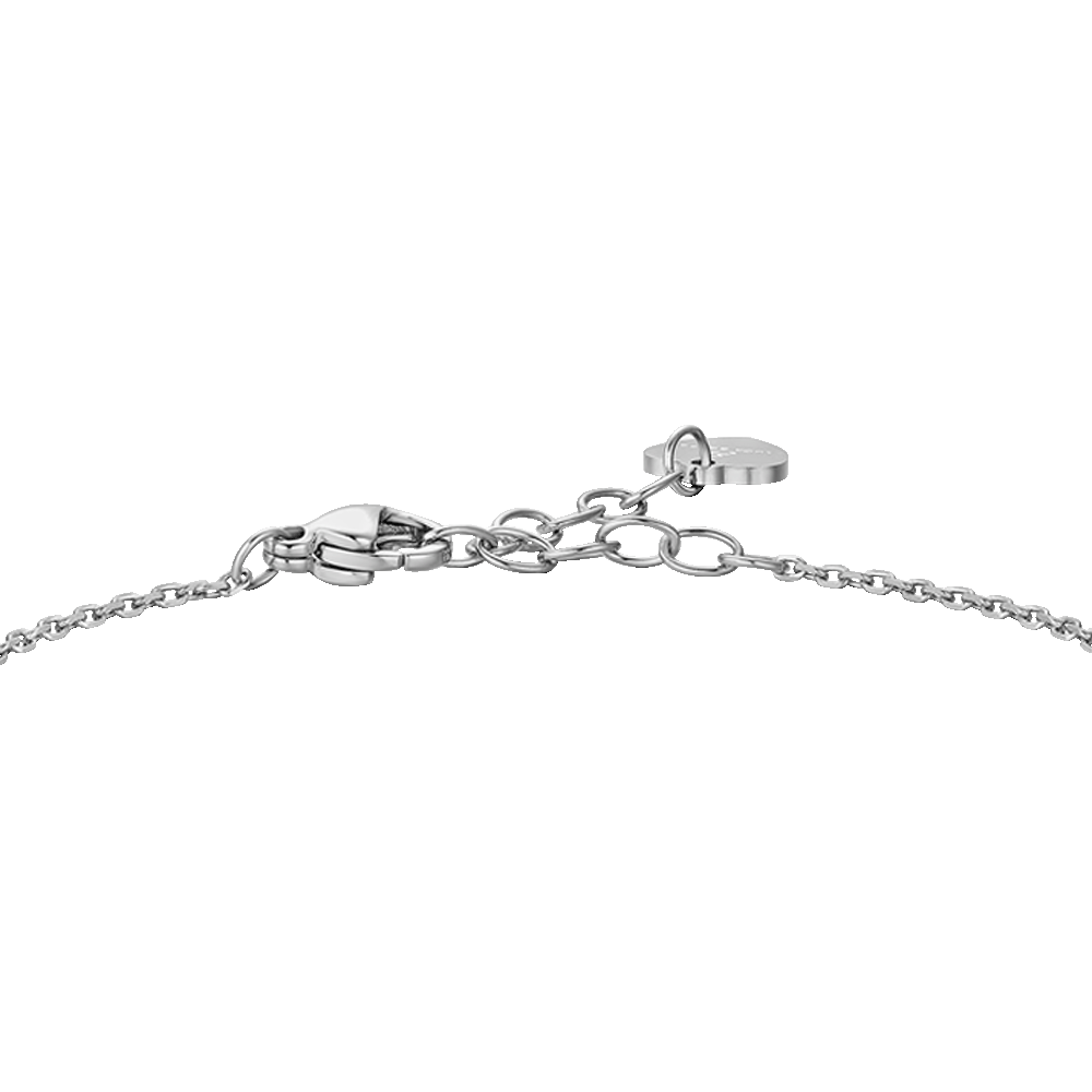 BRACCIALE DONNA IN ACCIAIO CON FARFALLA E ZIRCONI BIANCHI