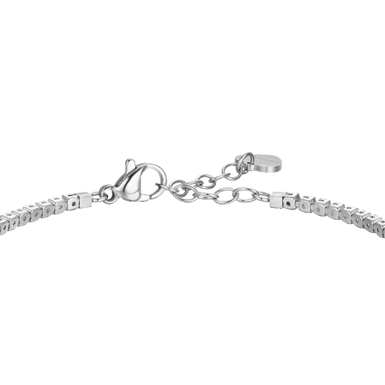 BRACCIALE TENNIS DONNA IN ACCIAIO CON ELEMENTO CON ZIRCONI BIANCHI