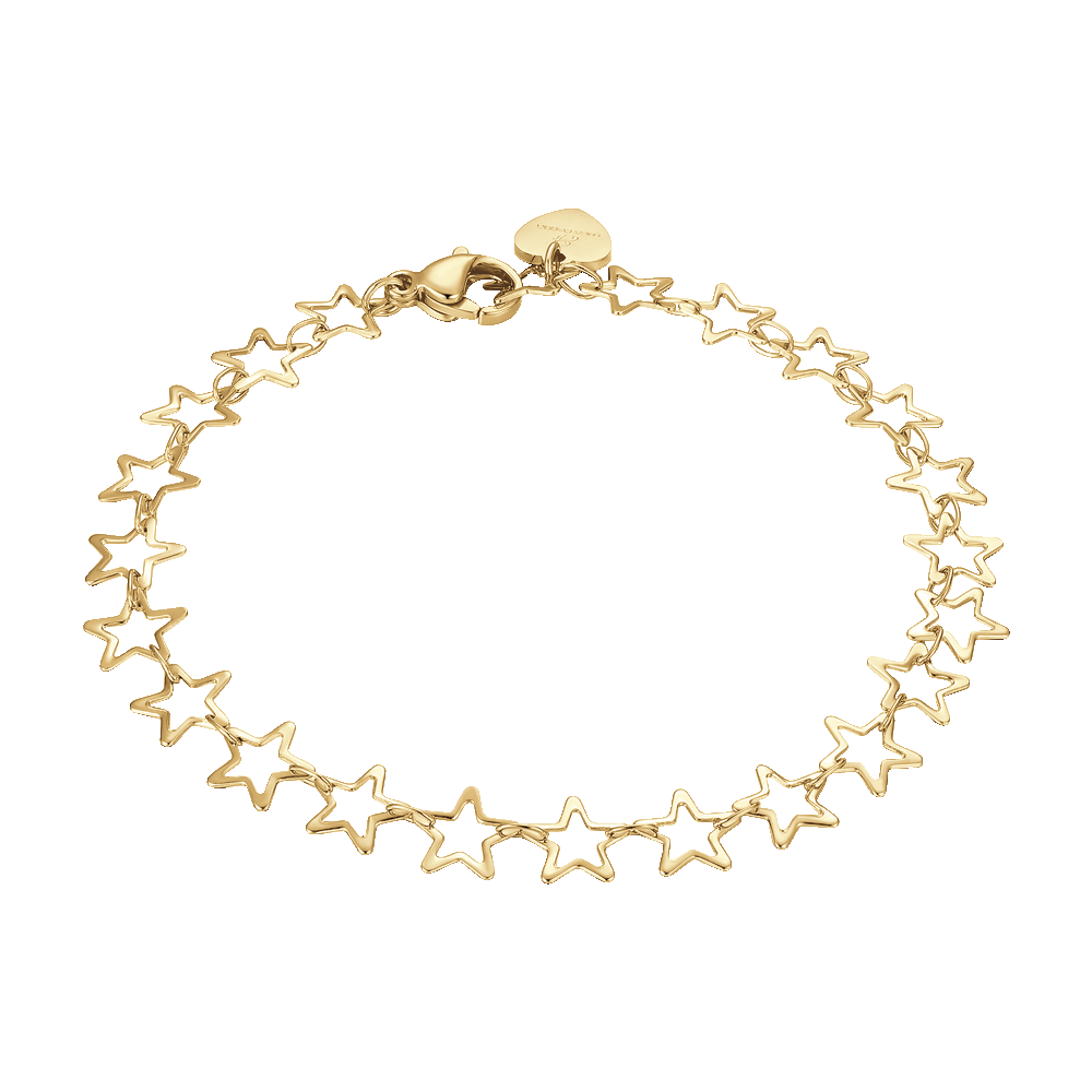 BRACCIALE DONNA IN ACCIAIO IP GOLD CON STELLE