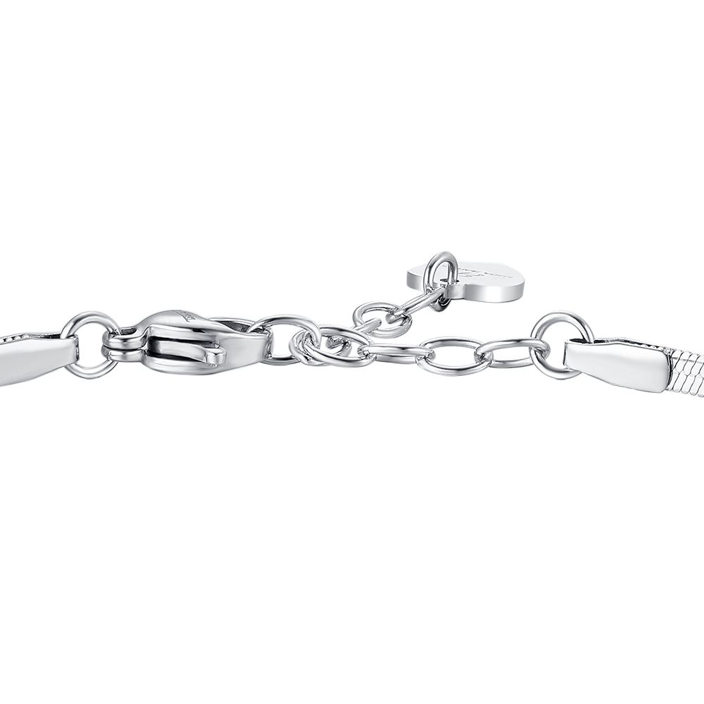 BRACCIALE DONNA IN ACCIAIO CON ZIRCONE VIOLA