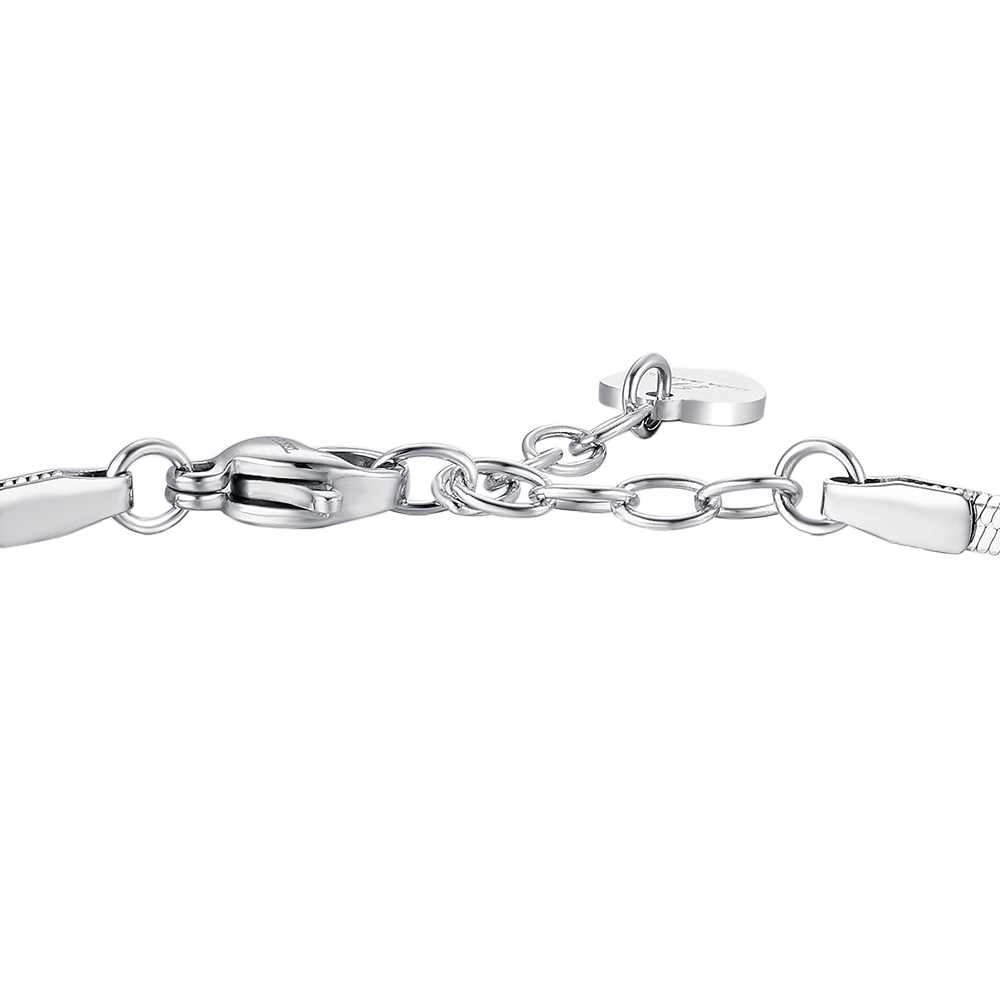 BRACCIALE DONNA IN ACCIAIO CON ZIRCONE VERDE