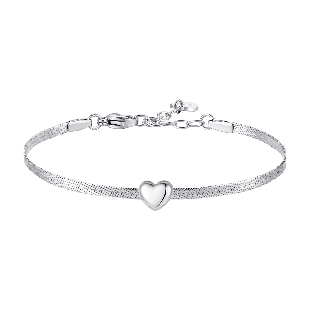 BRACCIALE DONNA IN ACCIAIO CON CUORE