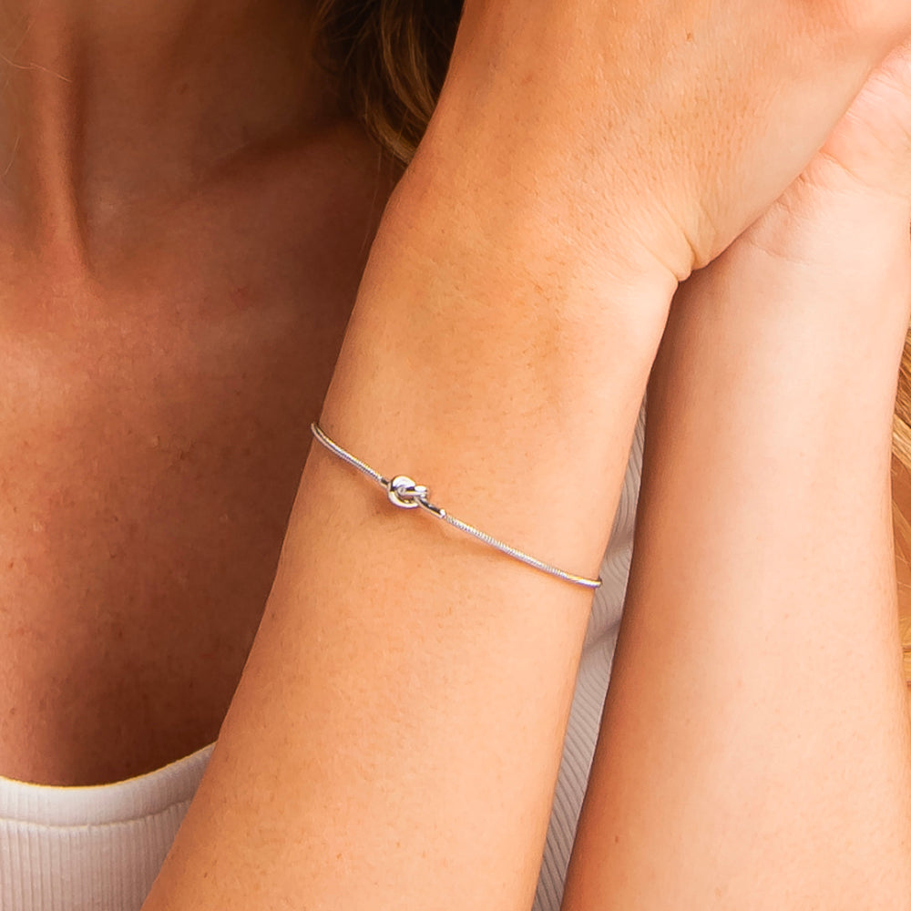 BRACCIALE DONNA IN ACCIAIO CON NODO