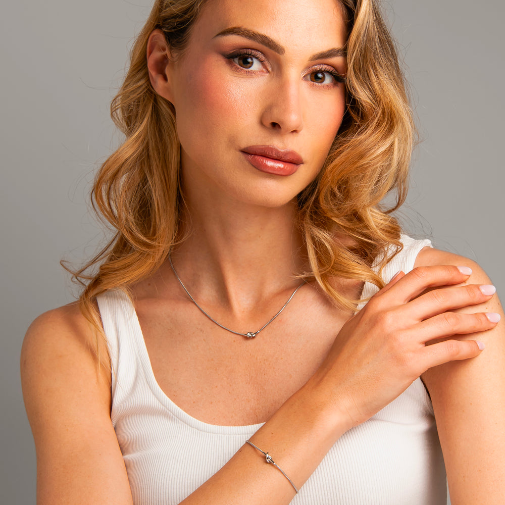 BRACCIALE DONNA IN ACCIAIO CON NODO