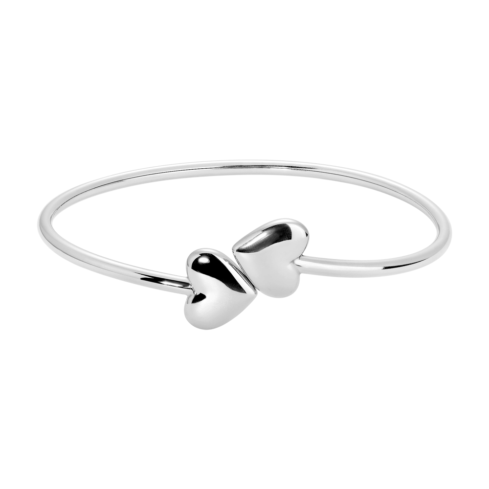 BRACCIALE DONNA IN ACCIAIO CON CUORI