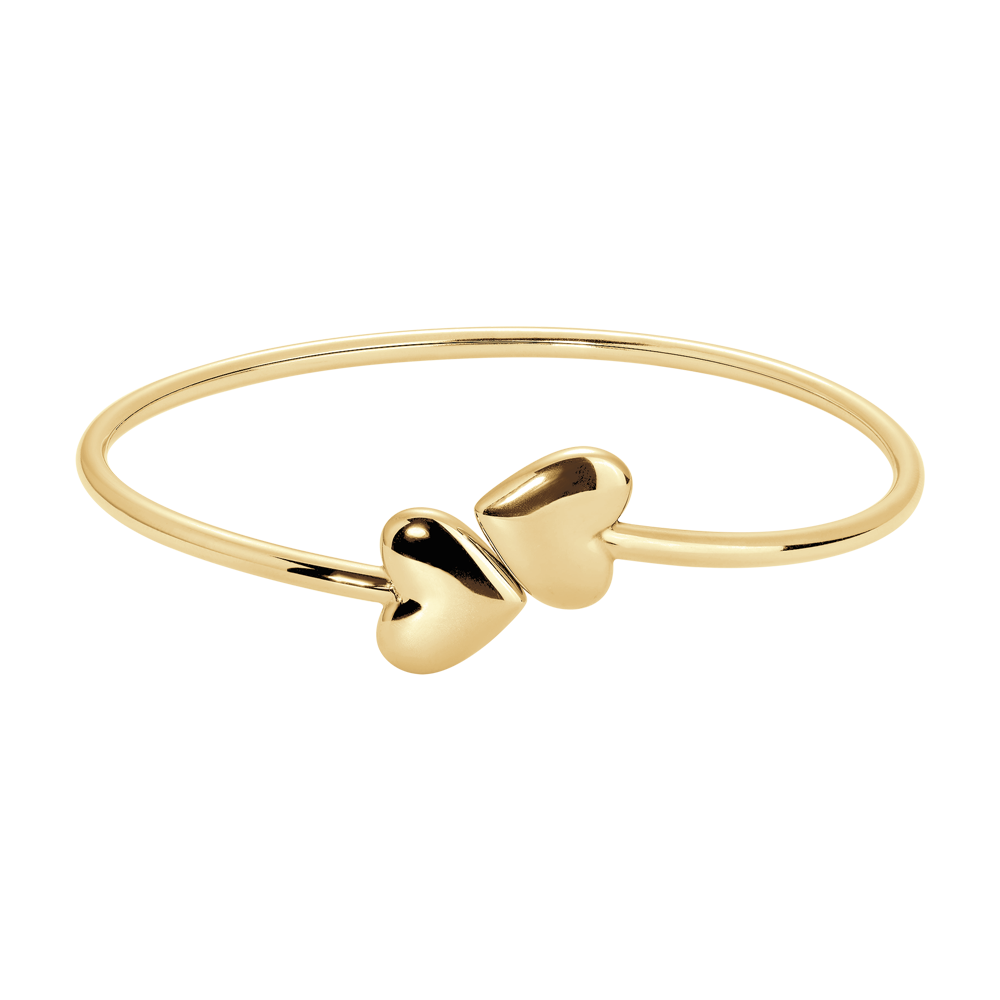 BRACCIALE DONNA IN ACCIAIO IP GOLD CON CUORI