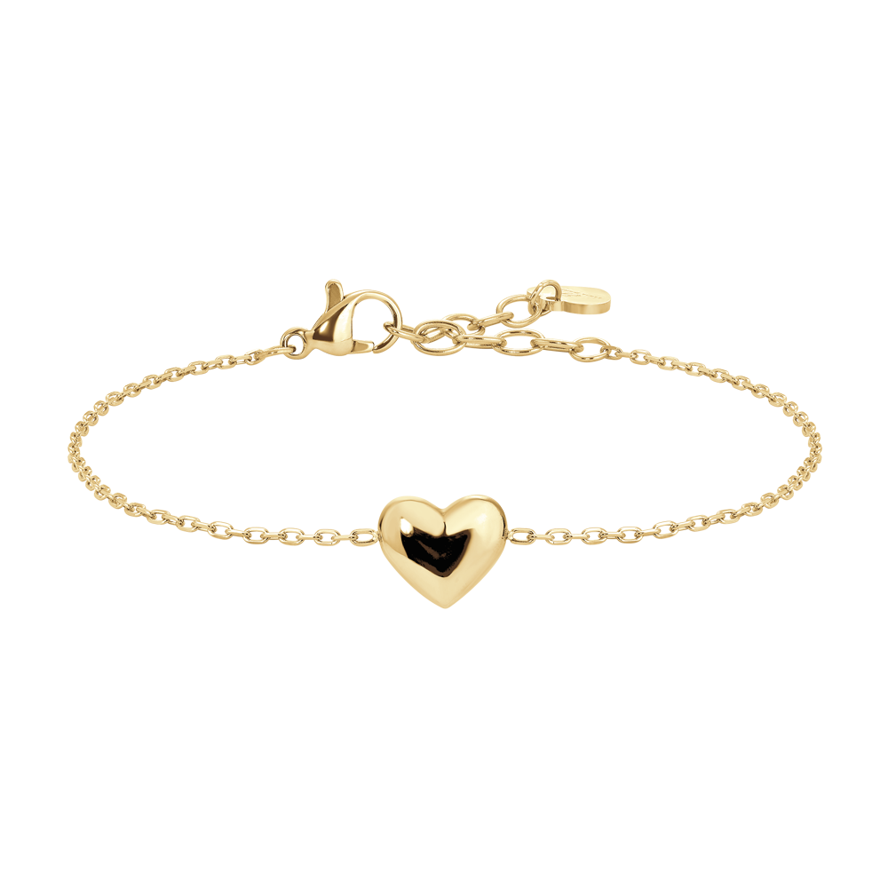 BRACCIALE DONNA IN ACCIAIO IP GOLD CON CUORE