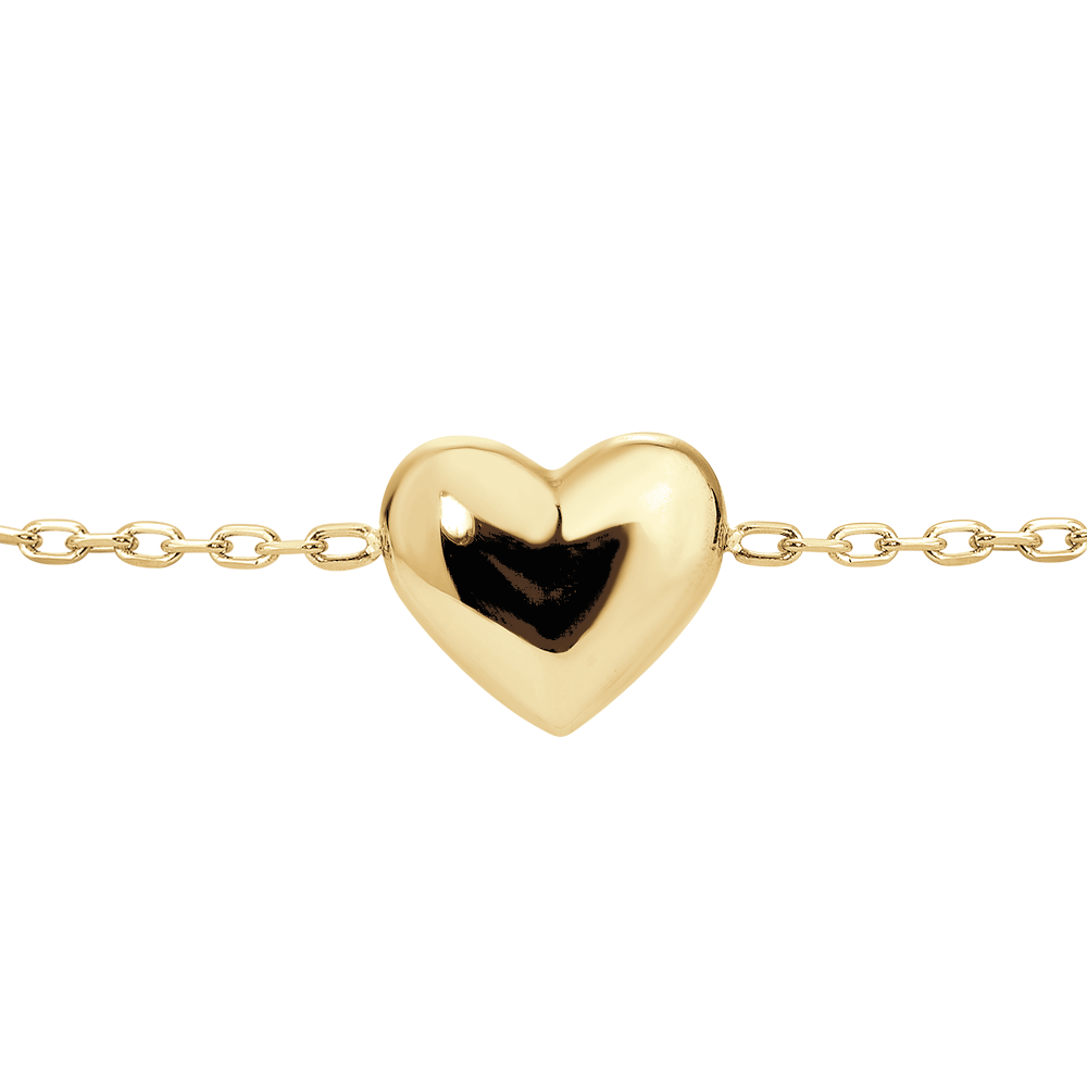 BRACCIALE DONNA IN ACCIAIO IP GOLD CON CUORE
