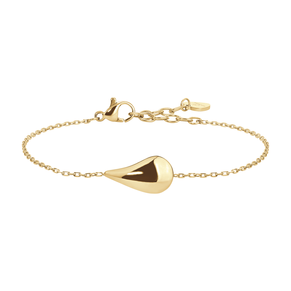 BRACCIALE DONNA IN ACCIAIO IP GOLD CON GOCCIA