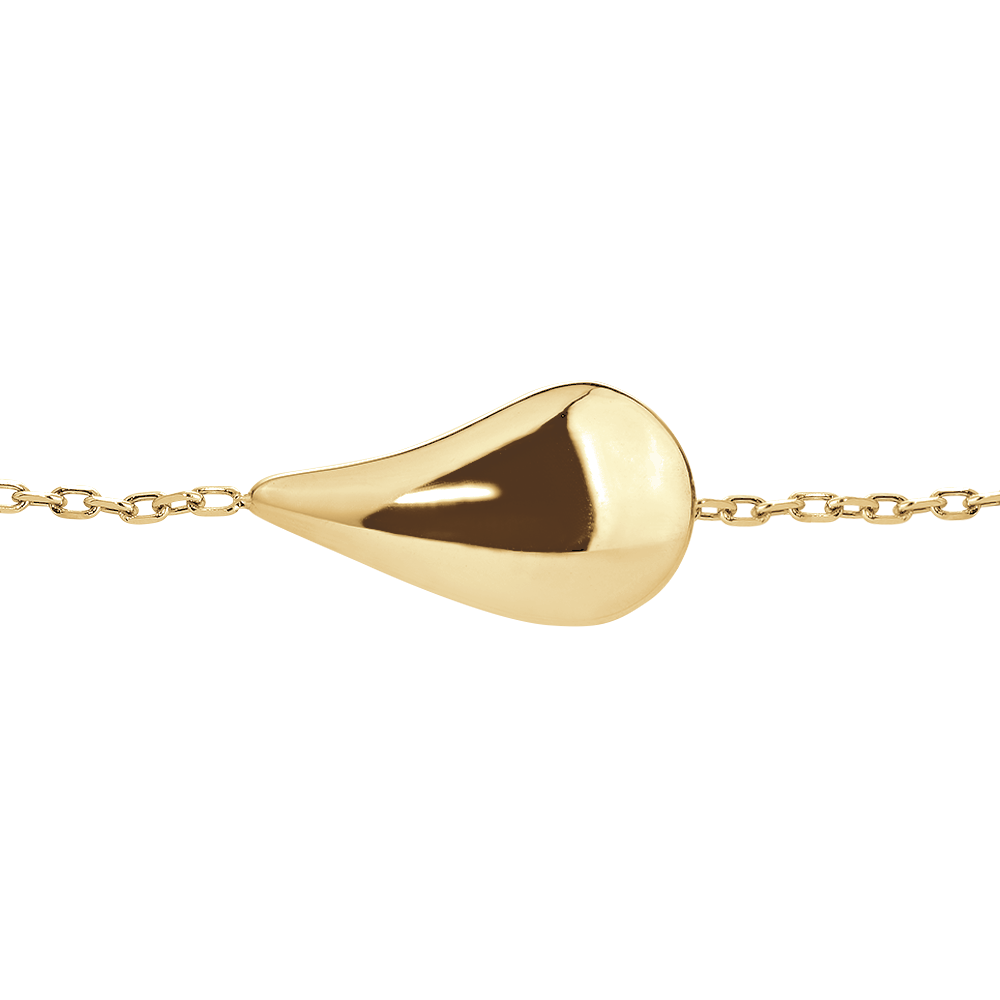 BRACCIALE DONNA IN ACCIAIO IP GOLD CON GOCCIA