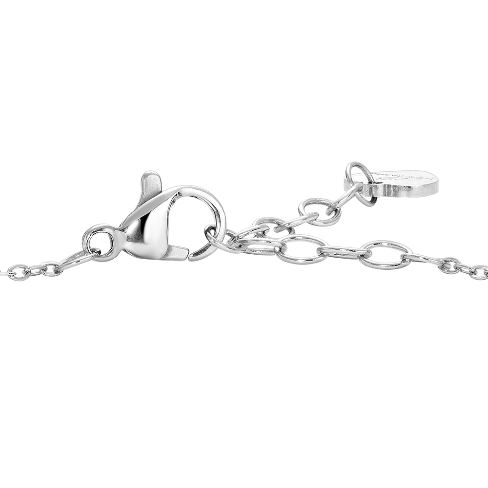 BRACCIALE DONNA IN ACCIAIO CON ZIRCONI BIANCHI