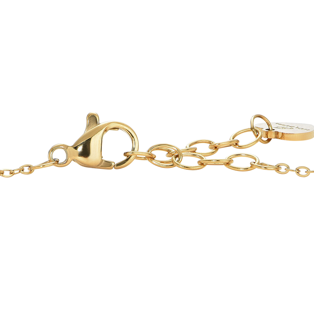 BRACCIALE DONNA IN ACCIAIO IP GOLD CON ZIRCONI BIANCHI