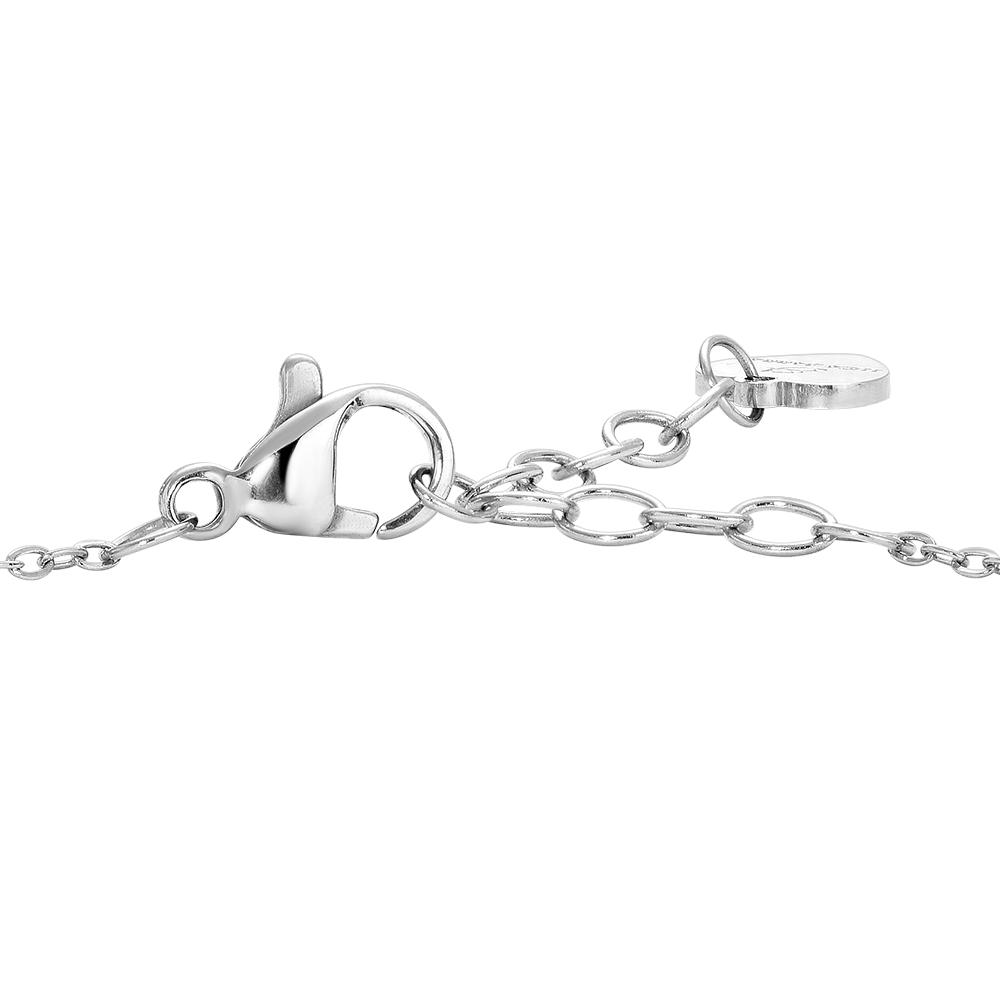 BRACCIALE DONNA IN ACCIAIO CON ZIRCONI ROSA