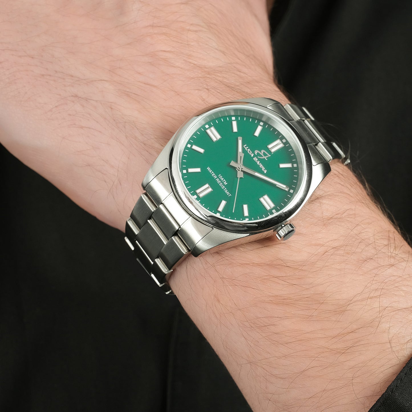 OROLOGIO UOMO CON CASSA IN ACCIAIO GHIERA BLU E ROSSA